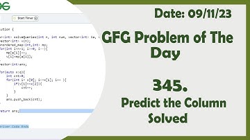 Predict the Column || C++ || GFG Daily Problem