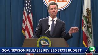 Gov. Gavin Newsom releases his revised 2019-2020 state budget proposal at the Capitol.