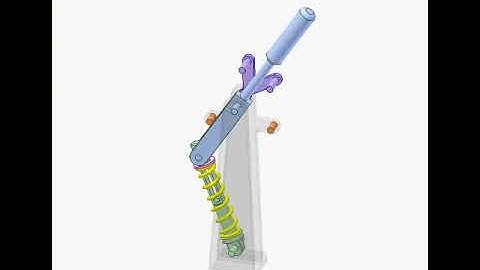 Spring toggle mechanism 3480p | Mechanisms |Mechanical Engineering | Design Concepts |