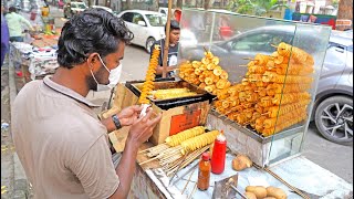 How to Make Spiral Potato Chips or Tornado Potato? | Bangladeshi Street Food