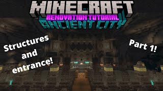 Minecraft How to Build / Renovate a Deep Dark Ancient City Structure -Megabase Tutorial Part 1-