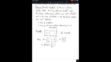 Linear systems - Discussion of a linear system using the Rouché-Capelli Theorem