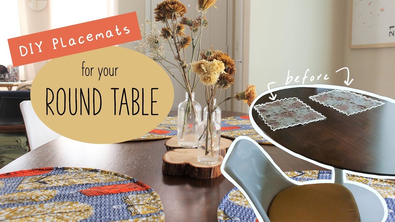 2 DIY Placemats for your Round Tulip Table - YouTube