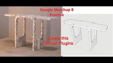 Modeling furniture in sketchup - Calacatta viola cut and folded console table