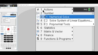 How to find the value of a variable on an equation on TI-Nspire CX