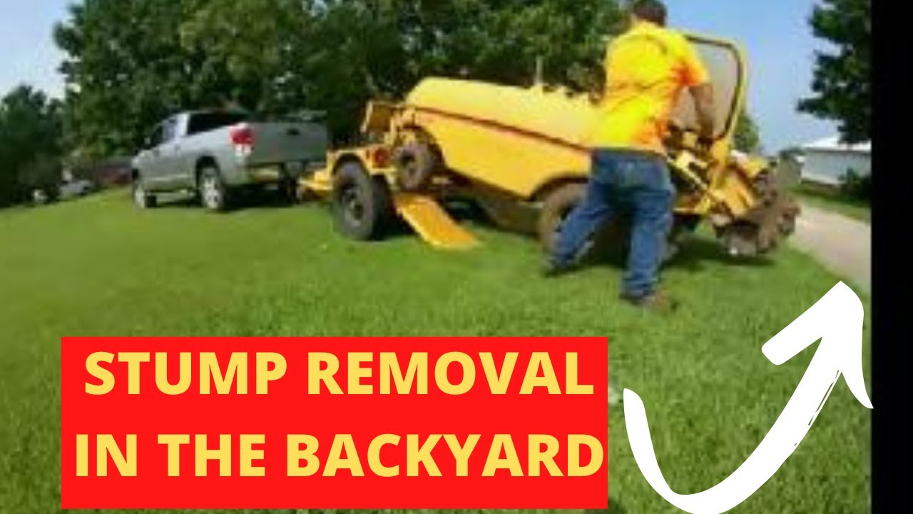 Rayco Rg50 removing a Bradford Pear Stump - YouTube