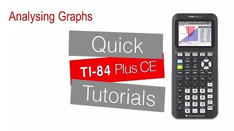 Analysing Graphs | TI-84 Plus CE | Getting Started Series - Graphing
