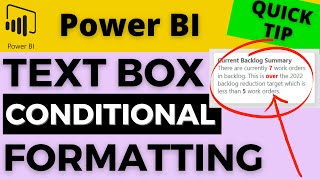 QT#75 - Add Conditional Formatting to Values INSIDE a Power BI TEXT BOX