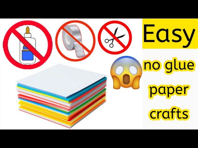 how to make paper craft without glue ll Craft ideas with paper