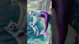 जलपरी ने नन्हीं बिल्ली प्यार से बचाया #cat #video #viralsort #Mskfact