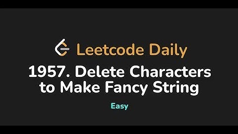 LeetCode 1957 Solved 🔥 | Easy & Smart String Trick 💡