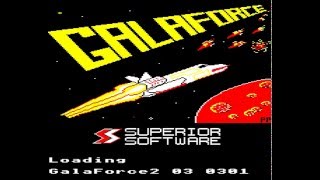 Galaforce on the Acorn Electron - attract mode