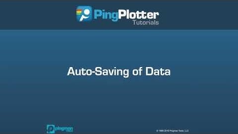 Auto-Saving in PingPlotter