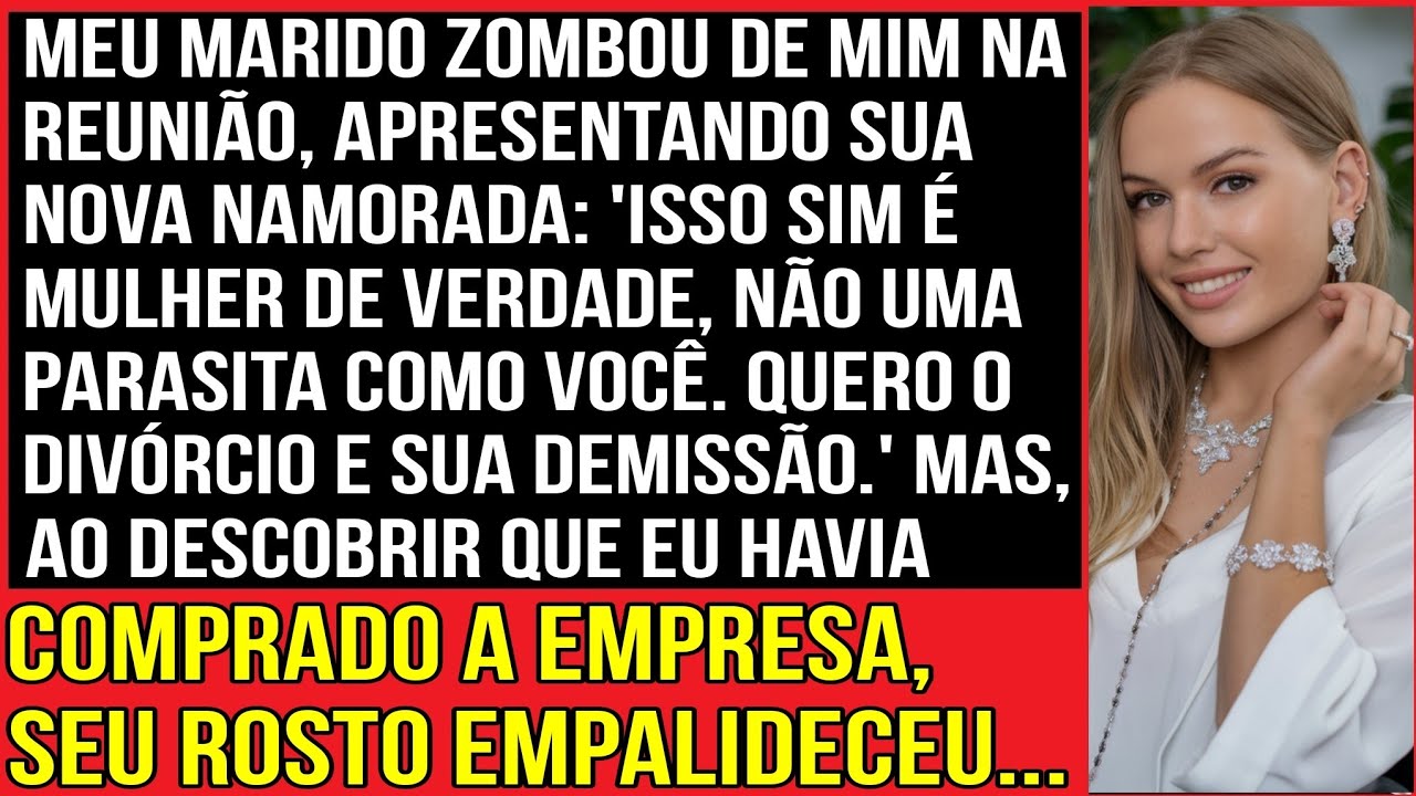 Na reunião da empresa, meu marido apresentou sua nova namorada, lançando um sorriso cruel...