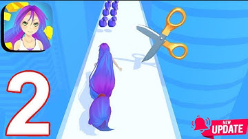 Hair Rush - Gameplay All Level 12 - 24 Part 2 (android, iOS)by Voodoo