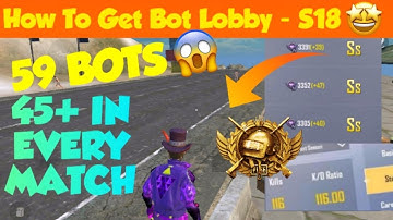 PUBG MOBILE LITE BOT LOBBY S18 😍 | HOW TO GET BOT LOBBY⁉️ | 1 DAY CONQUEROR 😋 | 100% WORKING TRICK 💯