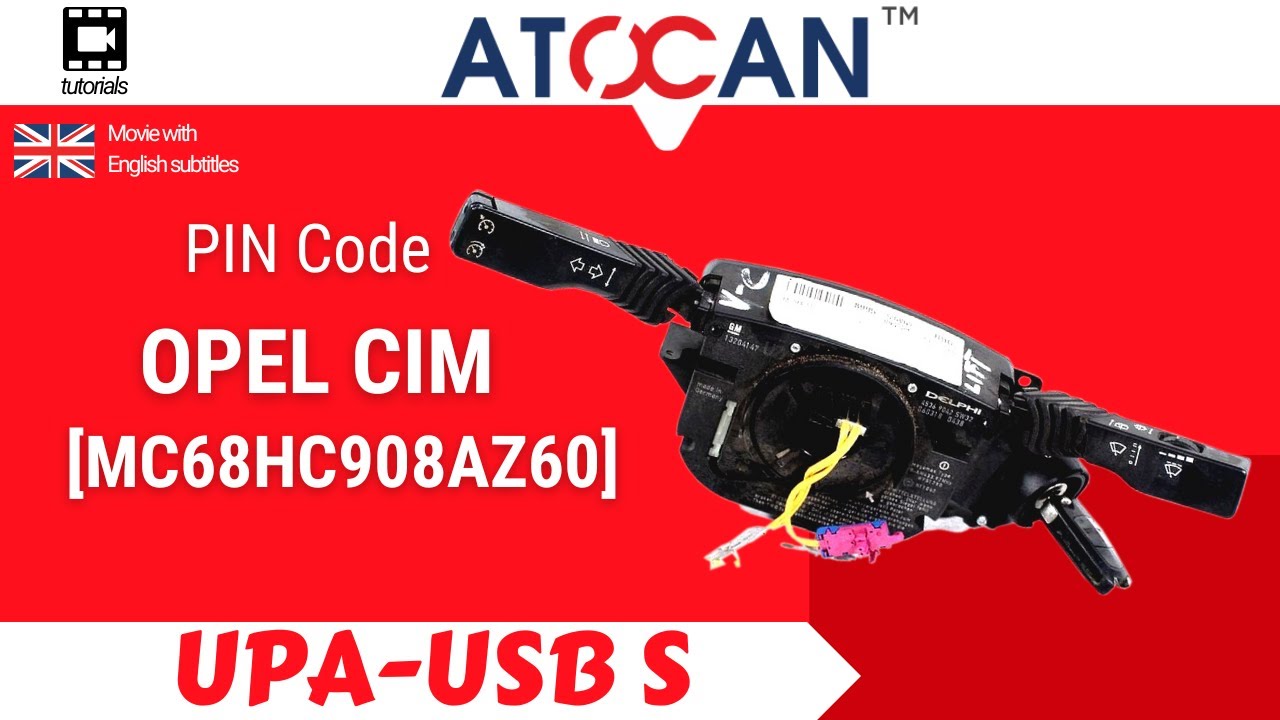 OPEL CIM [MC68HC908AZ60] - Reading PIN CODE by UPA USB-S - YouTube