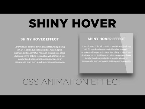 CSS3 Shiny Hover Effect | CSS Animation Effects