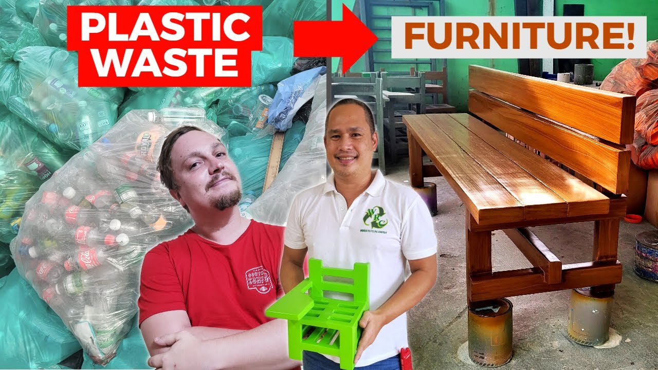 TURNING PLASTIC WASTE INTO FURNITURE! Amazing Filipino Innovation in