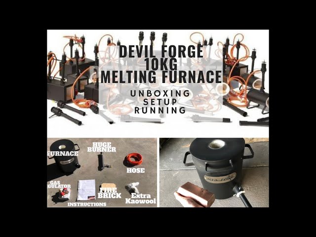 DEVIL-FORGE Gas Metal Melting Furnace FB2MB w/Crucible 10kg