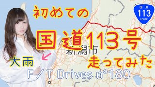 初新潟⑤初めての国道113号は大雨でした 車載カメラ映像 F／T Drives n°180