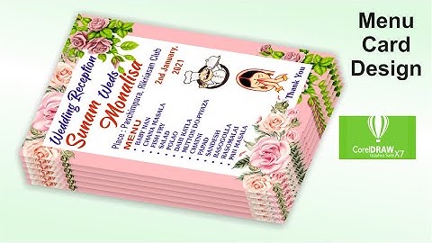 How to Make Wedding Menu Card in Coreldraw X7