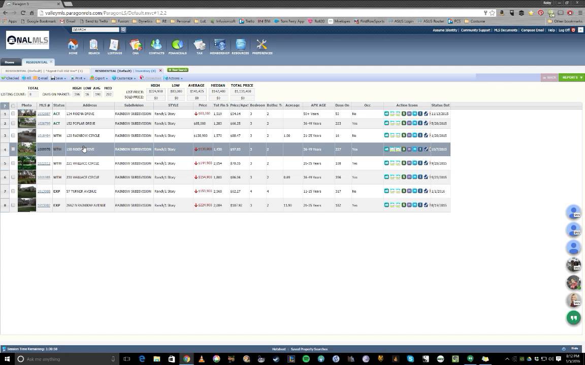 Running comps on a home in Huntsville MLS