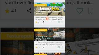 Ultimate survival texture pack MCPE mod #minecraft #shots #best texture pack