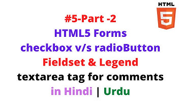 #5 html5 forms in Hindi | Urdu | Part-2 |  HTML5 Tutorial For Beginners