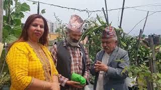 कौसी खेतीको प्रमोसन गर्दै दारी बा र काजी बा  | Meri Bassai Serial Team Promoting Roof Top Farming