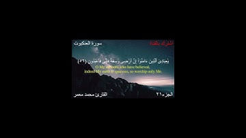 سورة العنكبوت بصوت مريح وخاشع💚*( يا عبادي الذين ءامنوا إن أرضي واسعة فإييى فاعبدون)*💚