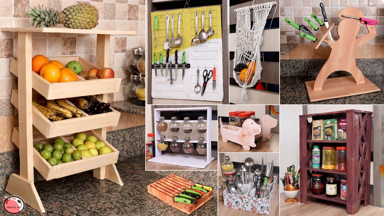 12 DIY Kitchen Organization Ideas at Home | Kitchen Storage Hacks - YouTube