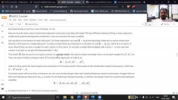 Polynomial Regression Model with Design Matrix (comp neuro TA video)