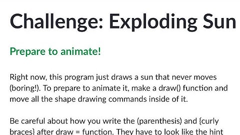 How to complete the challenge exploding sun on khan academy