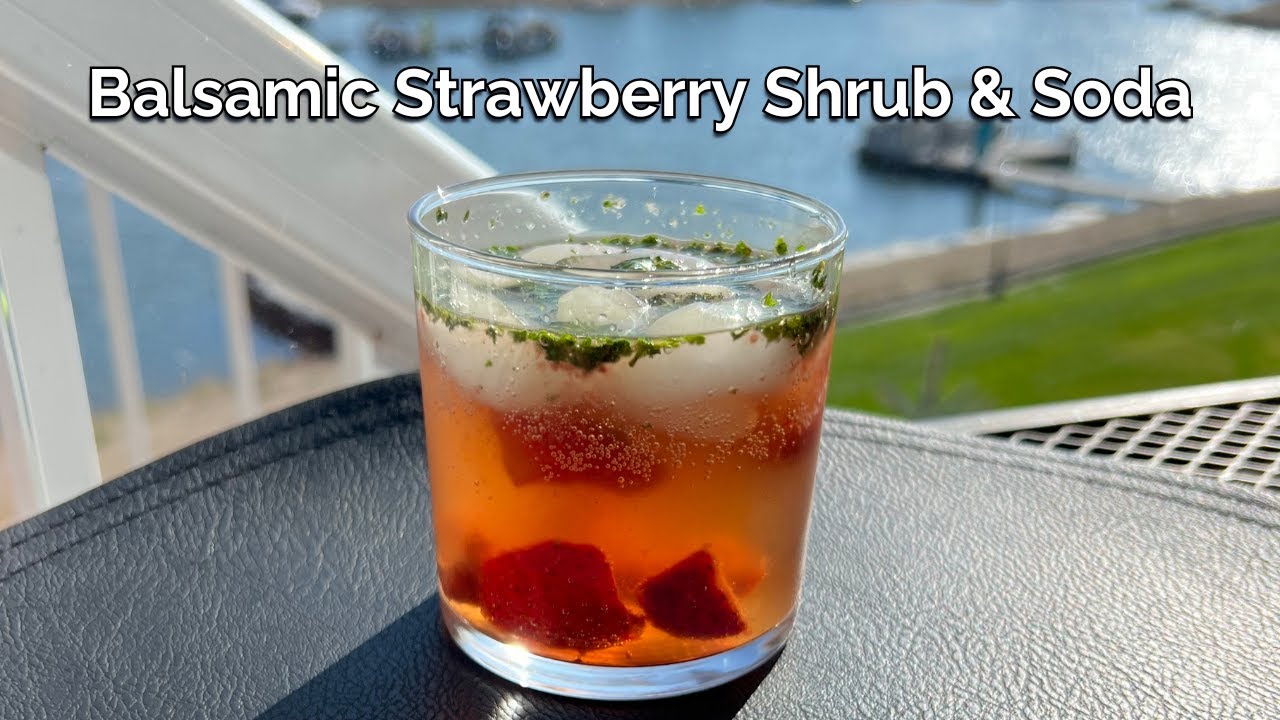 Balsamic Strawberry Shrub and Soda | Mocktail Recipe