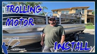 MINN KOTA TERROVA TROLLING MOTOR INSTALL ON A PONTOON | HOW TO