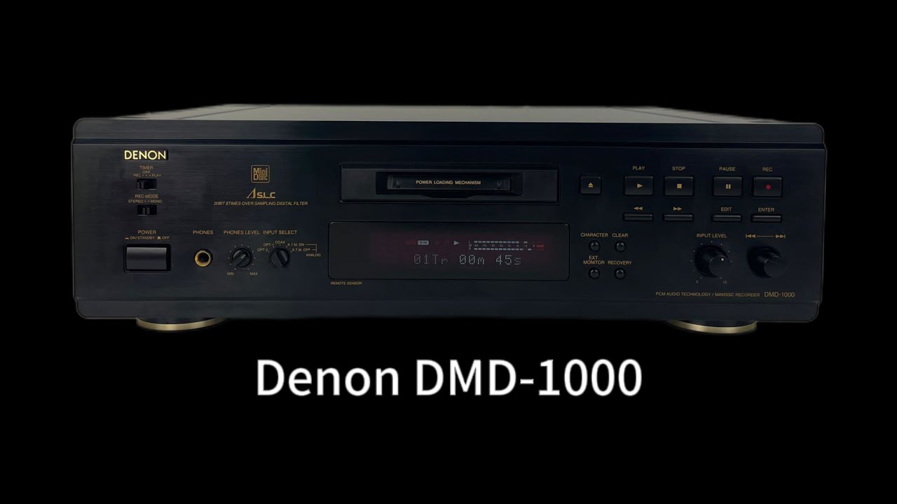 Denon DMD-1000 Stereo Mini Disc Recorder - YouTube