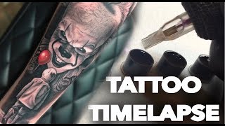 TATTOO TIMELAPSE | PENNYWISE THE CLOWN IT | CHRISSY LEE