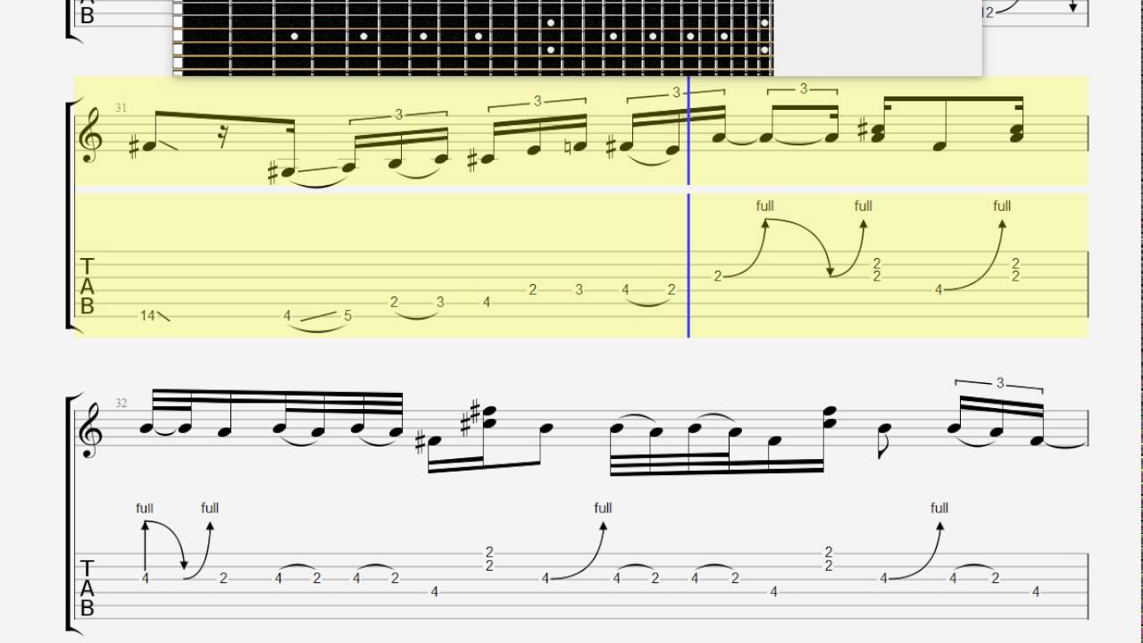 Blue Oyster Cult Godzilla GUITAR 2 TABLATURE YouTube
