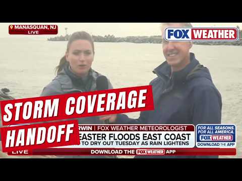 FOX Weather Handoff on the Ground in New Jersey After a Deadly Nor'easter