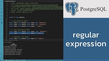 สอน PostgreSQL: การใช้ regular expression ในการสืบค้นข้อมูล (ตอนที่ 2)