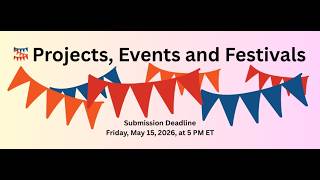 FY27 Projects, Events, or Festivals (PEF) Workshop #1
