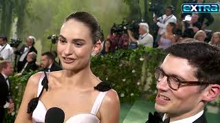 Lily James Channels a PRINCESS in 'Romantic' Met Gala 2024 Gown