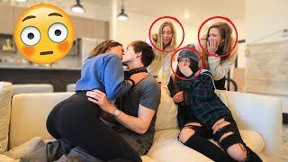 PDA PRANK ON MY GIRLFRIEND'S BEST FRIENDS!!