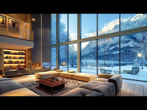 Winter Jazz In A Cozy Apartment Space - Smooth Jazz Music With Relaxing Fireplace's Sounds