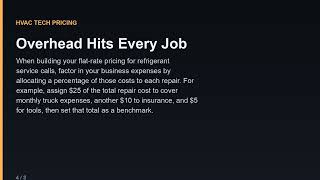 Flat-Rate Refrigerant Job Pricing: Simple HVAC Worksheet for Small Shops