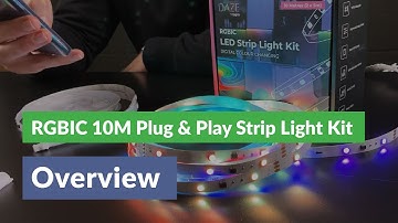DAZE by Tagra® Plug & Play 10 Metre RGBIC Digital Pixel Colour Changing LED Strip Light Kit