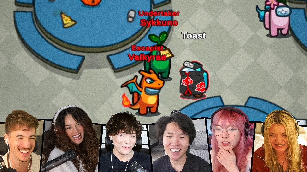 (MultiCam) Sykkuno: ЭПИЧЕСКИЙ ДУЭТ-ИМПОСТЕР С Валькирой | Among Us | При участии Toast, Ellum, Po...