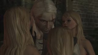 The Witcher All Prostitute & Vampire Romance Scenes (Foursome)