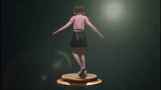 Realistic girl dancing (3D Animation)